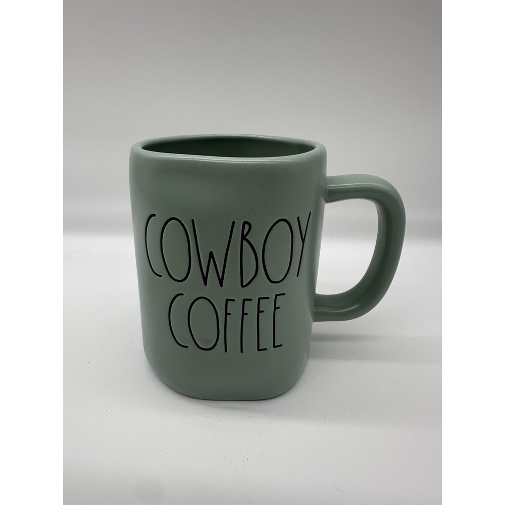 Rae Dunn COWBOY COFFEE LL Artisan Collection White Ceramic Coffee Cup Mug